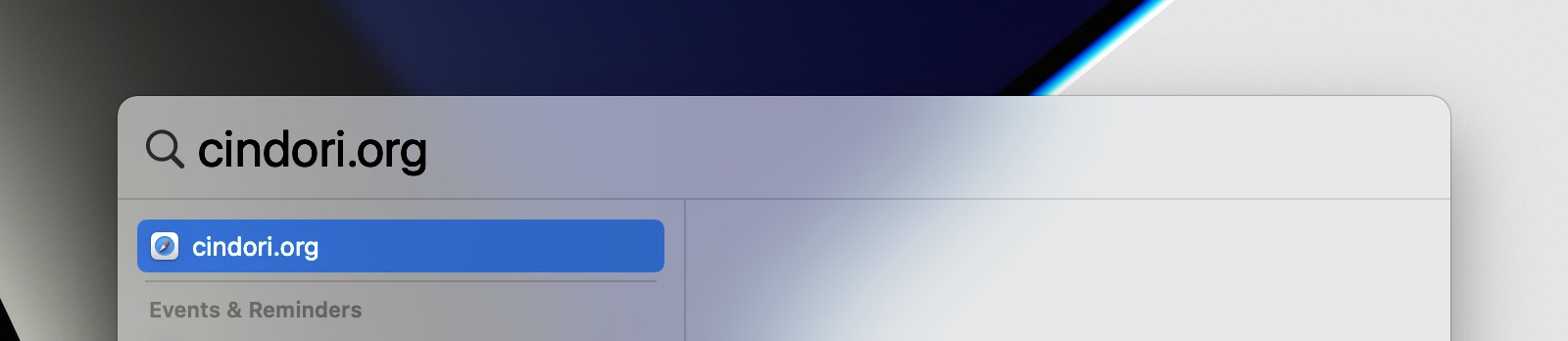 Spotlight is also a floating panel