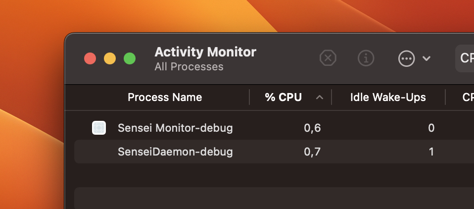 Sensei Monitor performance