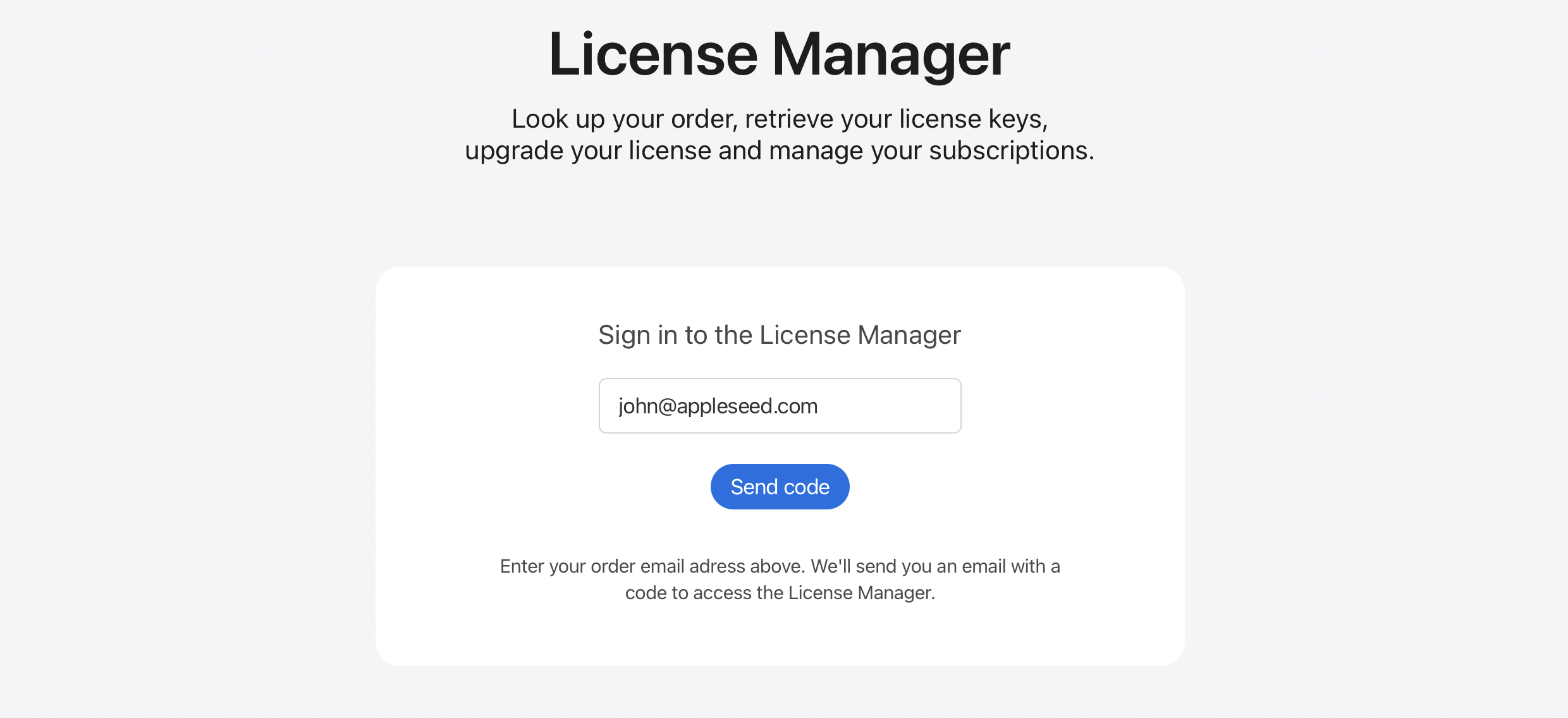 License Manager